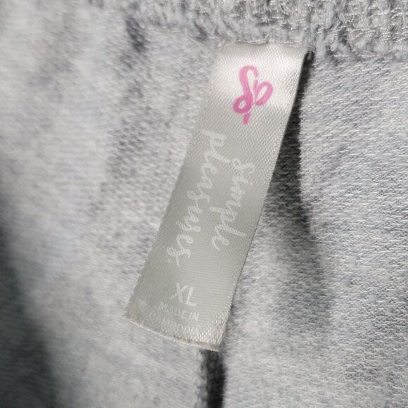 Simple Pleasures Womens Size XL Gray Animal Print Elastic Waist Pull On Lounge - Picture 6 of 11